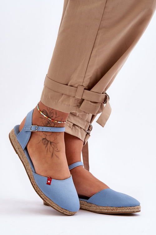 Dámske espadrilly na modrej platforme Big Star FF274532