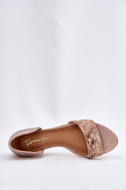 Kožené sandály Maciejka 01971-71 zlaté