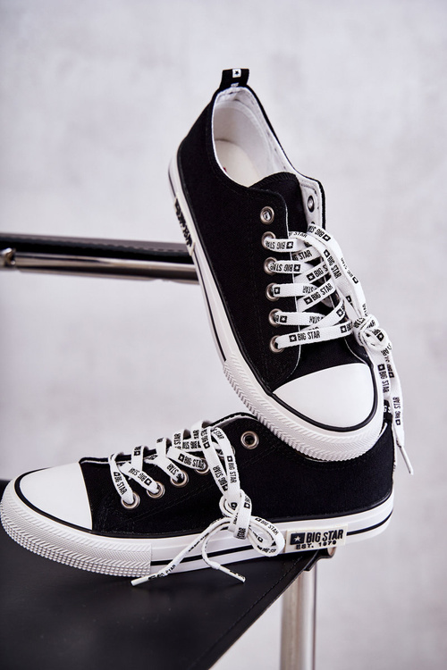 Dámské Materiál Sneakers Big Star KK274102 Černá