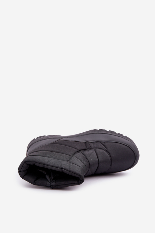 Pánské Sněhule Na Zip Zateplené Kožešinou Černé Linnora