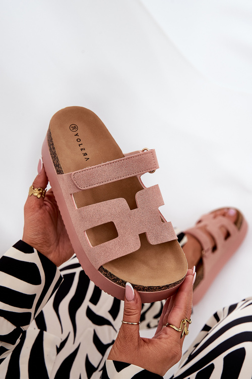 Sandále Na Masívnej Platforme Ružové Daldiva