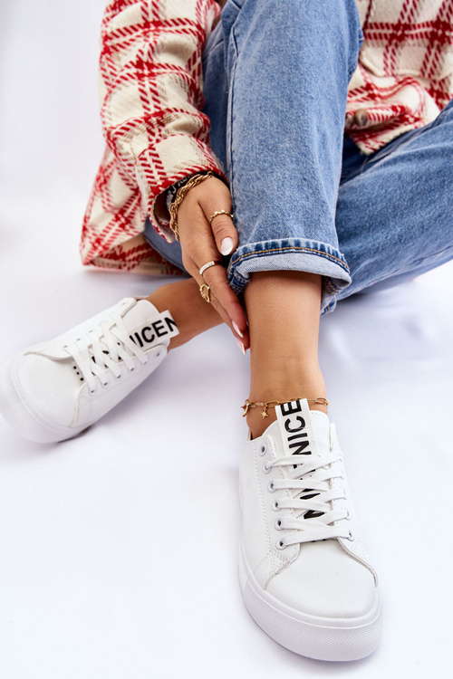 Dámské Tenisky Klasické Bílé Ville