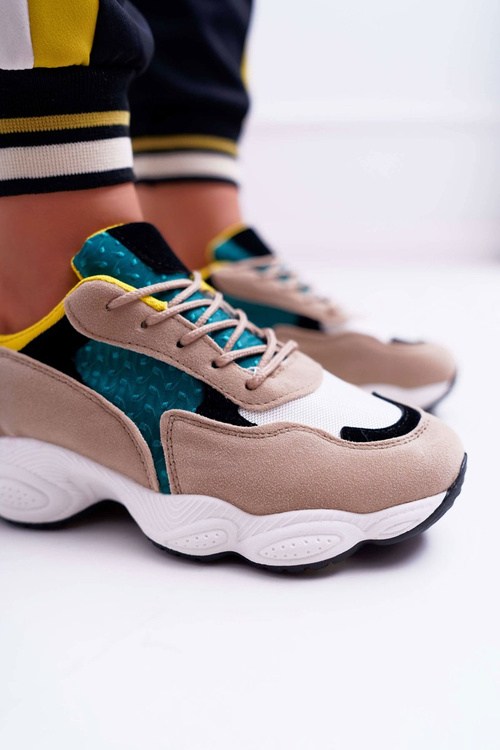 Dámská semišová Sportovní Obuv zeleno-žluté Lollipop