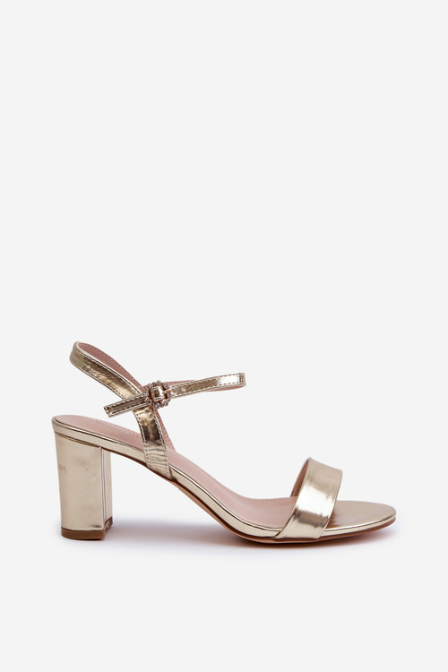Zlaté Glindra Sandále Na Vysokom Podpätku