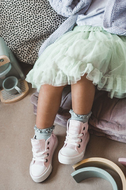 Dětské Tenisky Vysoké Se Zipem BIG STAR HH374191 Růžové