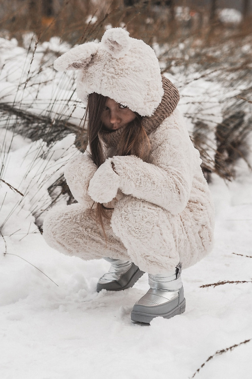 Detské snehové topánky veľká hviezda kk374218 šedá