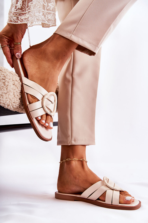 Dámské módní pantofle béžový Sansa