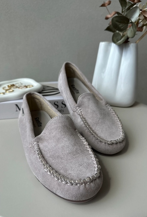 Dámske mokasíny z fialového ekologického semišu Amrutia