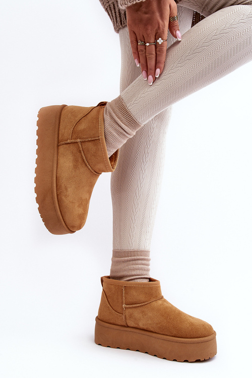 Dámské sněžné boty na platformě Camel Mennja