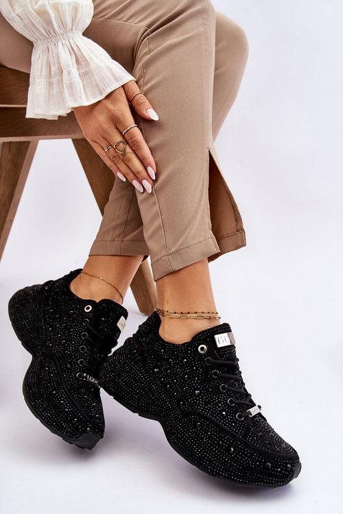 Dámske tenisky na platforme Goe JJ2N4058 čierna