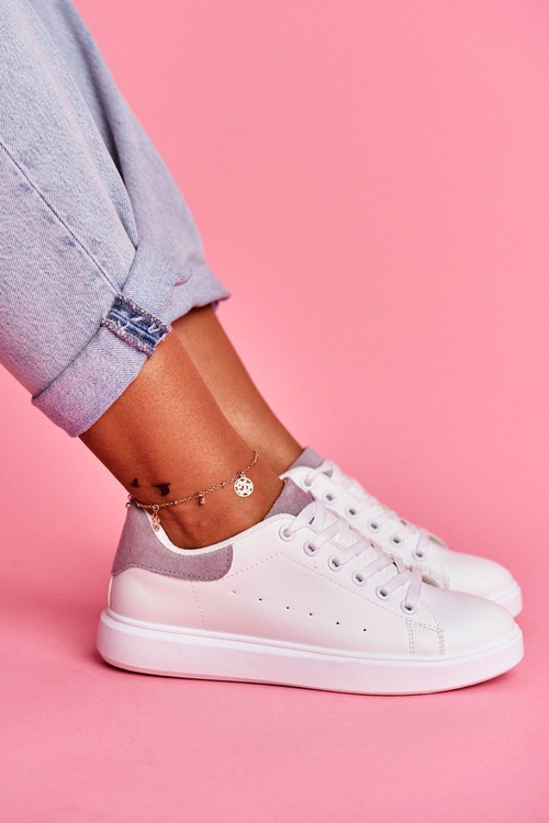 Dámske športové biele topánky so šedou Milly