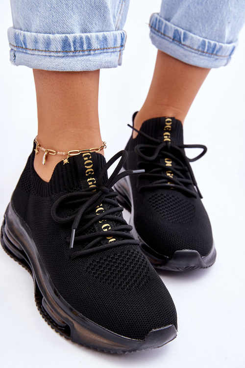 Dámské nazouvací ponožkové boty GOE JJ2N4080 Černe