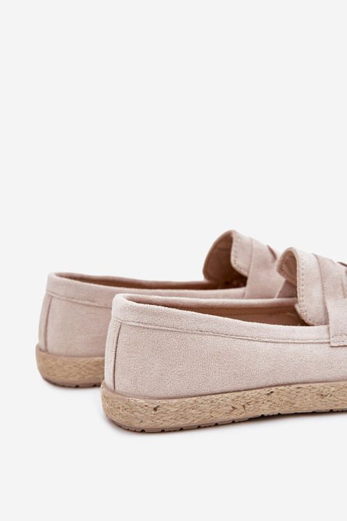 Pánske mokasíny s pletením béžové Fiamar