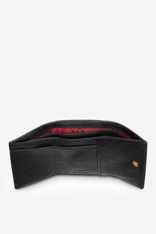 Dámska Malá Peňaženka Z Prírodnej Kože Nobo NPUR-LR110-C020 Čierna