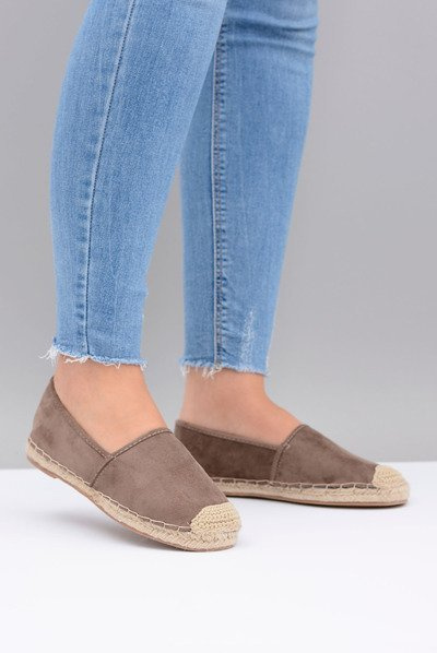 Lu Boo Linen Suede Espadrilles skĺznuť na ramen