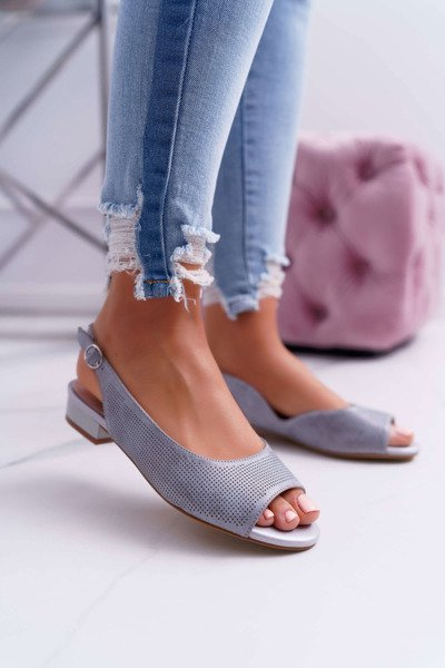 Dámske ploché sandále Sergio Leone SK809 Gray Scaldo