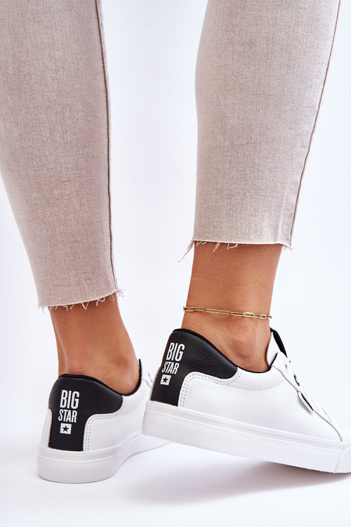 Dámské Kožené Tenisky Big Star EE274312 Bílé-černé