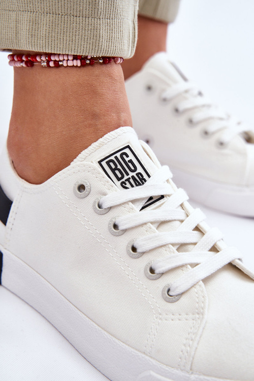 Dámska nízka veľká hviezda LL274039 Biele tenisky