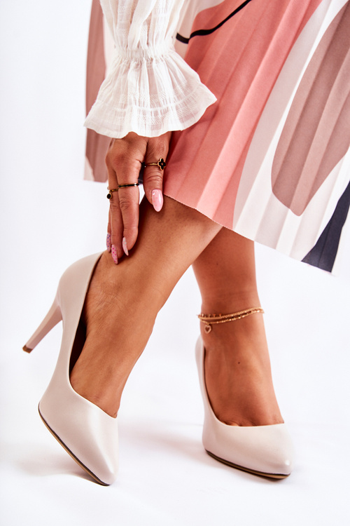 Klasické kožené vysoké -Gray Magicky vysoké podpätky