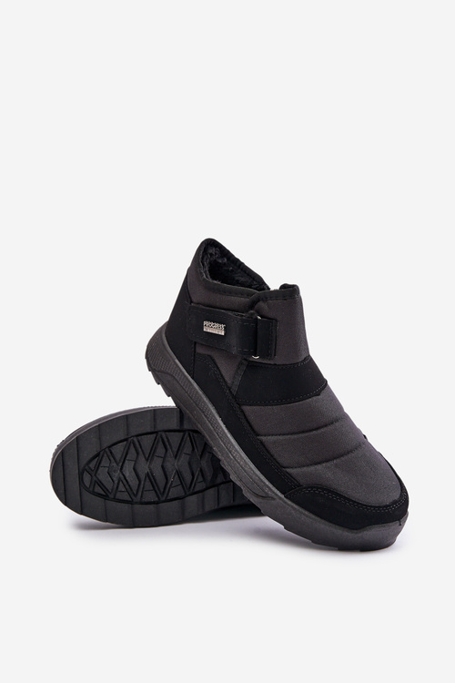 Zateplené pánské zimní boty sněhule černé Progress PROGJ-22-153