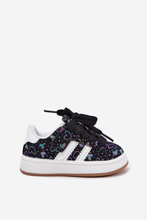Detské Športové Tenisky So Srdiečkami Čierne Mirelle