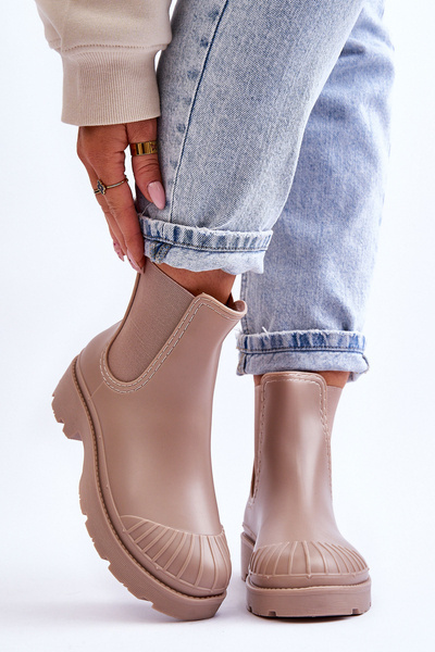 Nazouvací gumové boty Jodhpur Boots Béžove Carme