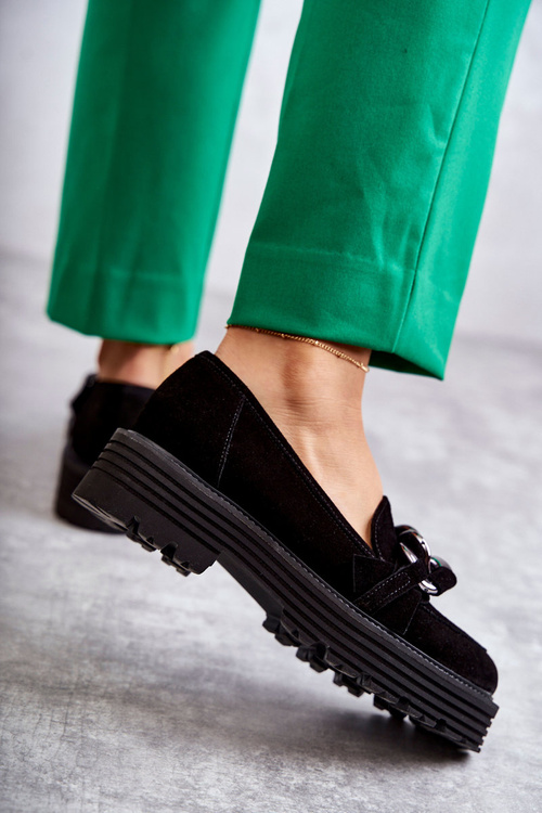 Dámske semišové topánky Laura Messi 2523 čierna