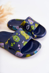 Ľahké detské flip -flops Navy Blue Astro