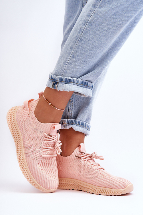 Dámské sportovní materiálové boty na zip Růžové Zauna