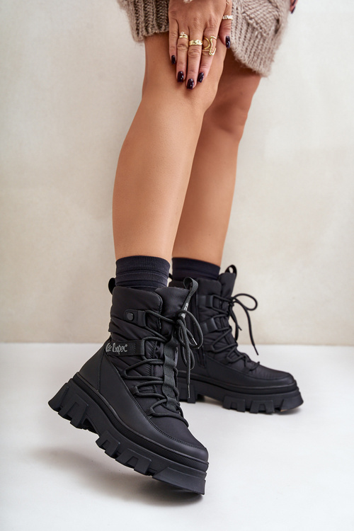 Dámske Snehule Na Zips Lee Cooper LCJ-24-47-3144 Čierne