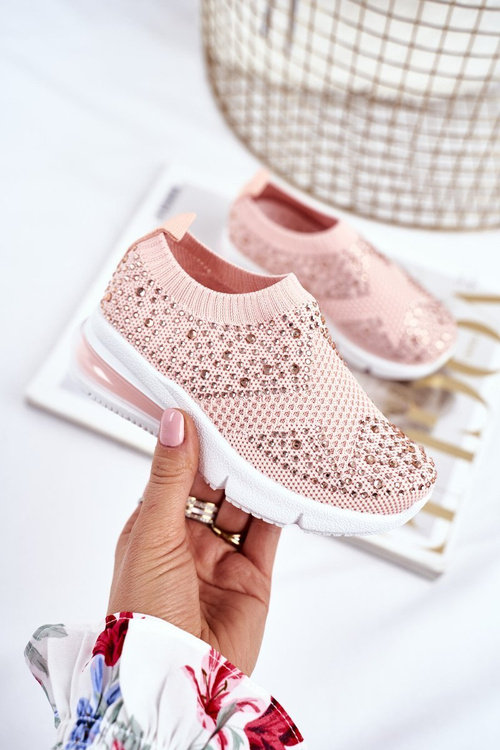 Detské športové topánky s zirkónmi Pink Linda