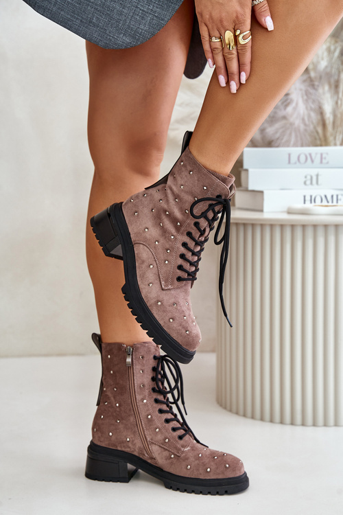 ZDobené Botky Worker Dámské Zateplené D&A MR880-017 Taupe