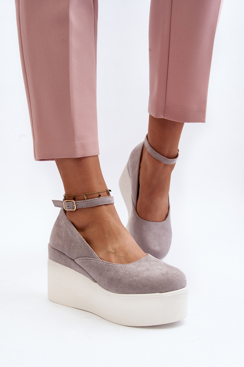 Dámské espadrilky na klíně šedé Malla