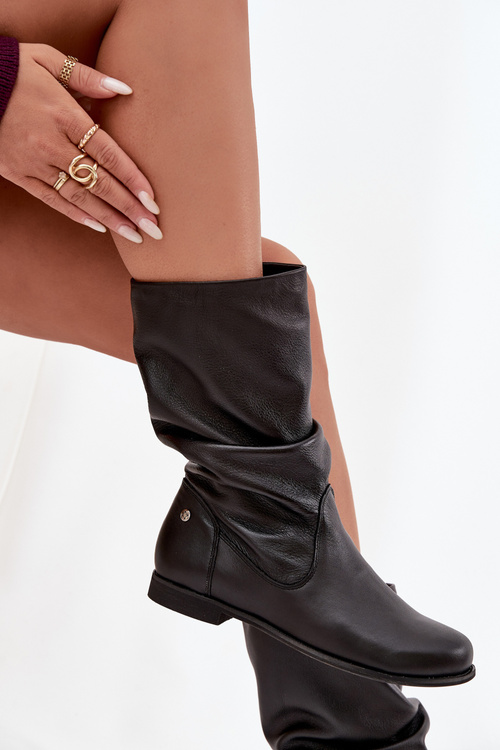 Dámske kožené čižmy Maciejka 05057-20 čierne