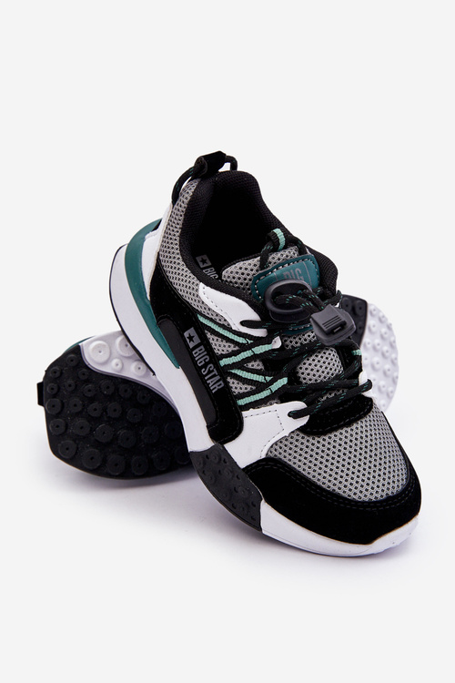 Detské športové topánky Pamäťový penový systém Big Star LL374217 Black-Szare