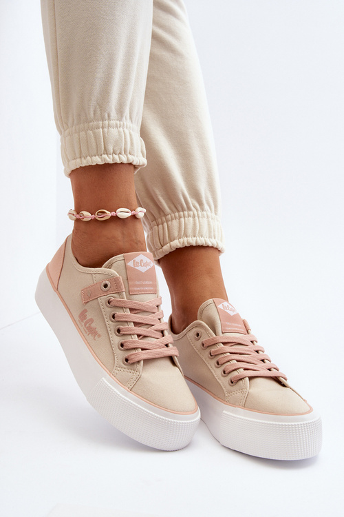 Dámské plátěné tenisky Lee Cooper LCW-24-31-2196 Beige