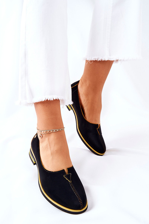 Maciejka Kožené topánky čierne 05035-07