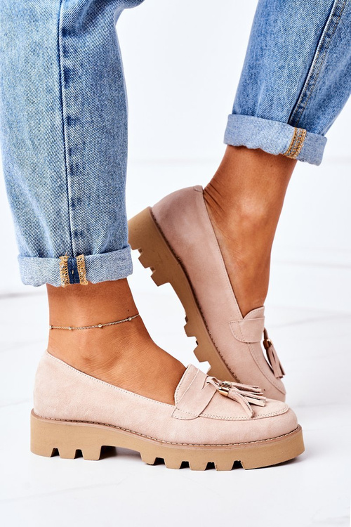 Semišové Mokasiny Lewski Shoes 3053 Cappuccino