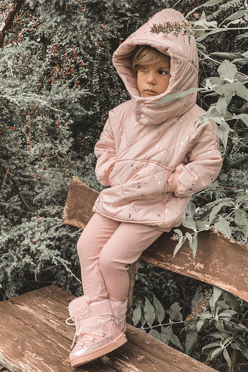 Detské topánky Snehové topánky s kožušinovou ružovou myšou Minnie