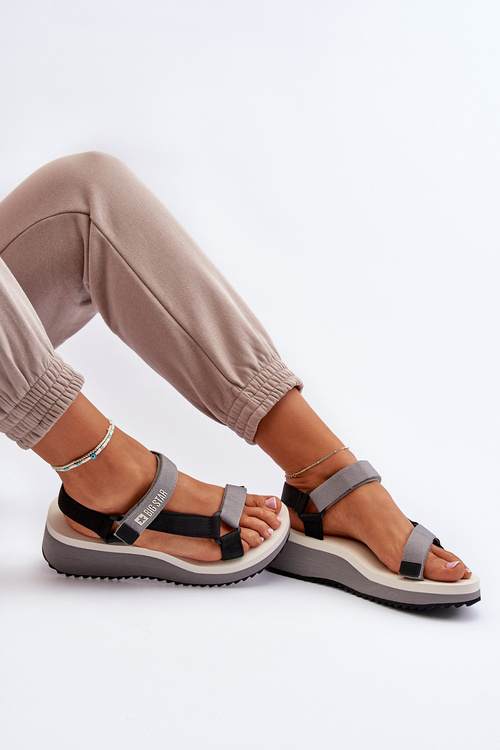 Dámské sandály na platformě a klíně Big Star NN274A054 šedé