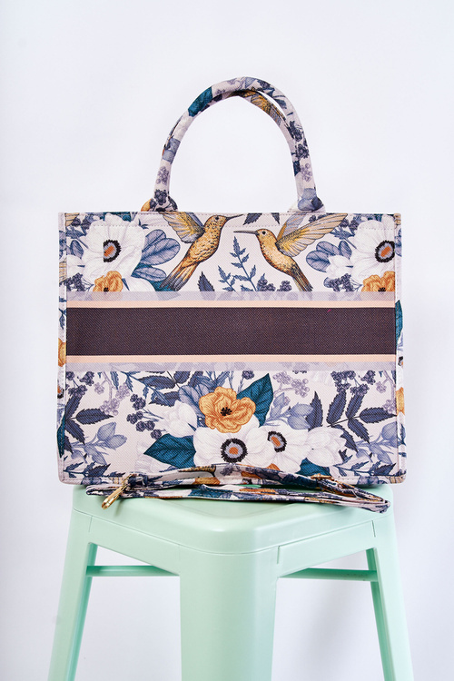 Velká Klasická Peněženka V Tisk Bílá a zelená Micola