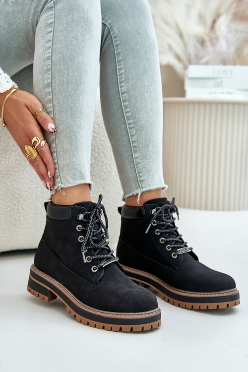 Dámské Zateplené Kotníkové Boty Big Star OO274A290 Černé