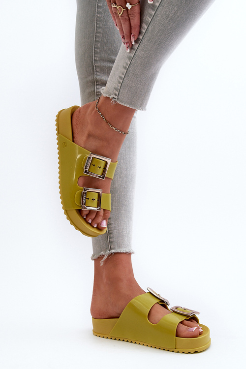 Dámske Šľapky Hladké ZAXY LL285077 Limetkové