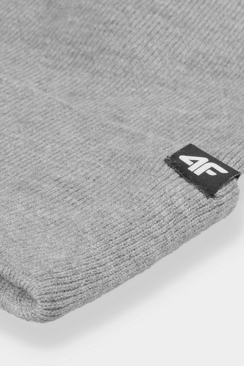 Dvojvrstvová zimná pánska čiapka 4FAW23ACAPM316-25M Šedá