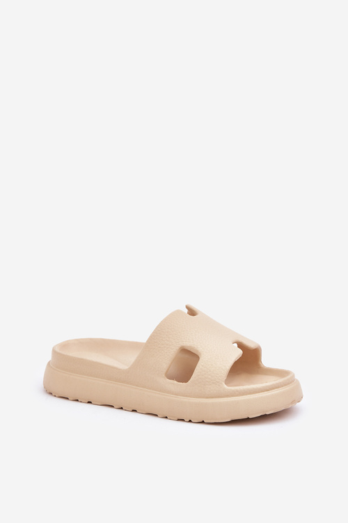 Pěnové Pantofle S Výřezem Béžové Neladith
