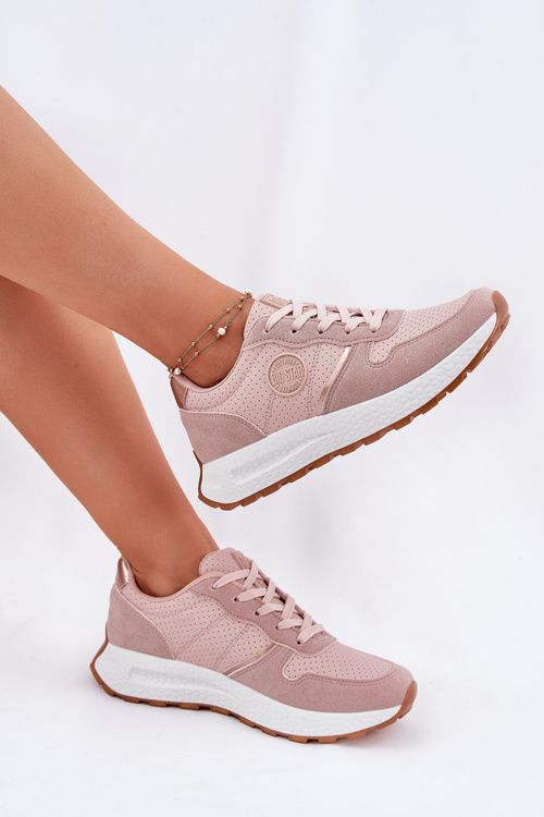 Dámské Tenisky Na Platformě Big Star RR274489 Hi-Poly System Růžové