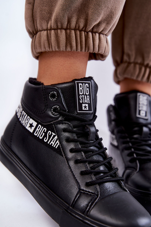 Dámské Vysoké Kozene Tenisky Big Star EE274355 Černé