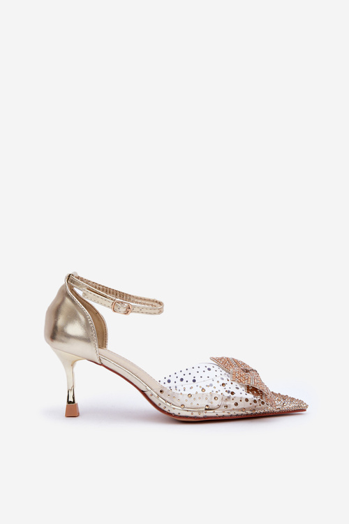 Zdobené Lodičky S Mašlí Zlaté Laviri