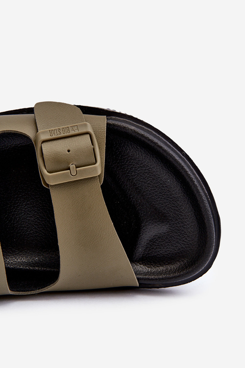 Lehké Pěnové Sandály Mužské Big Star MM174324 Tmavě Zelené