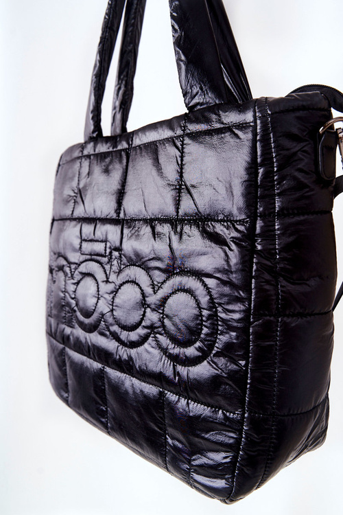 Kabelka NOBO s prošívaným popruhem L3030 Černá